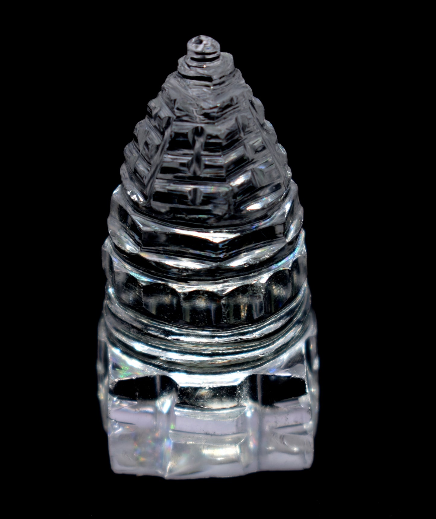 Crystal Sri Yantra, Solid HIMALAYAN Sri YANTRA Carved Crystal Quartz Shree Yantra, Spathic Shree Yantra, Yantra Crystal