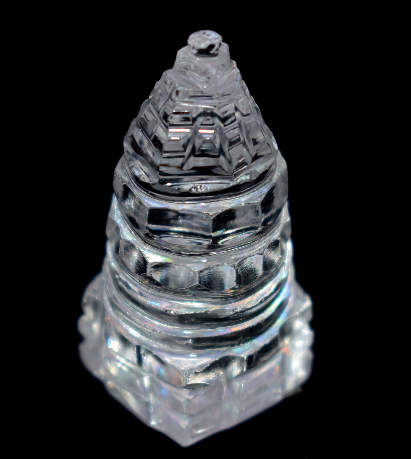 Crystal Sri Yantra, Solid HIMALAYAN Sri YANTRA Carved Crystal Quartz Shree Yantra, Spathic Shree Yantra, Yantra Crystal