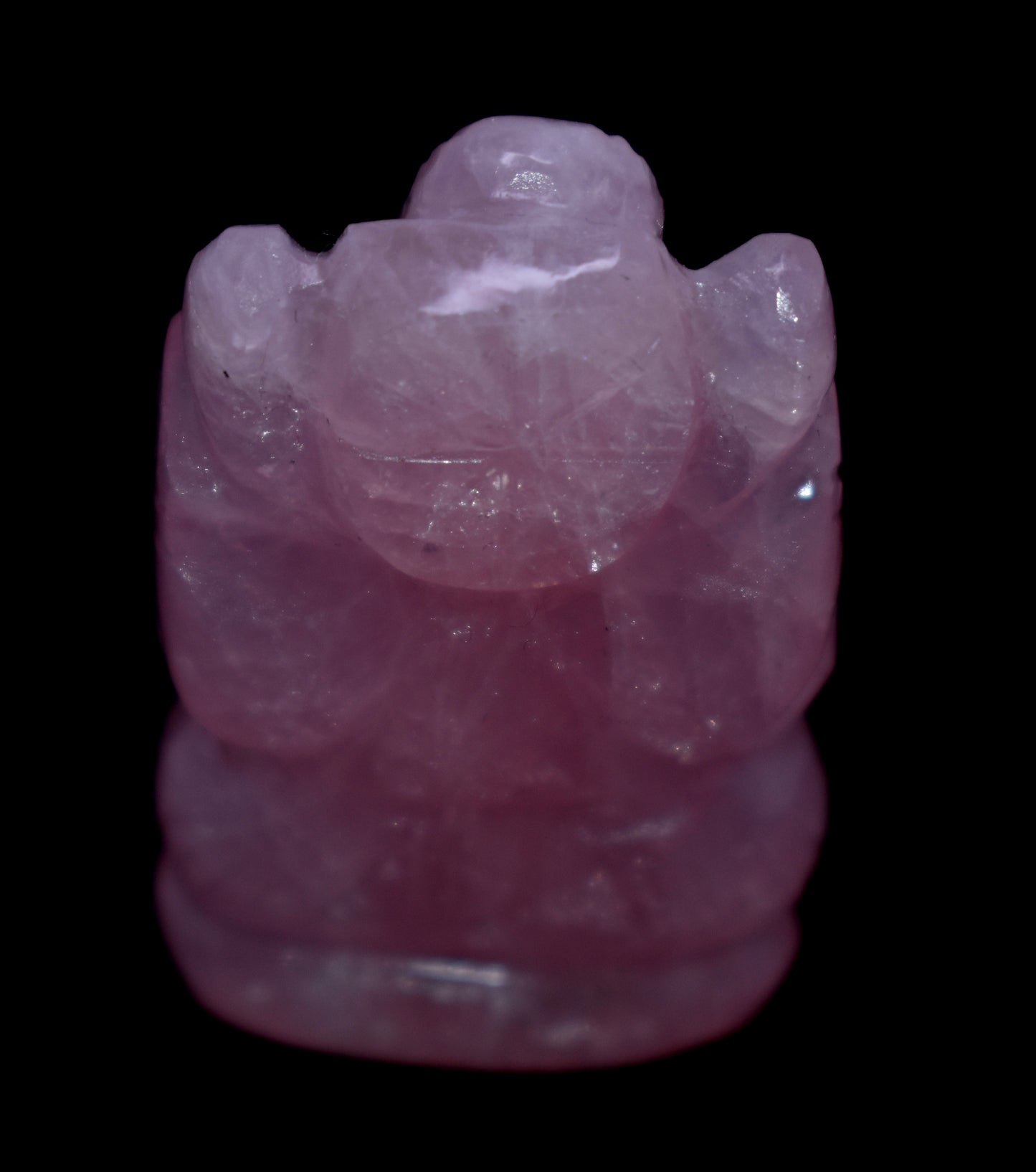 Rose Quartz Gemstone Ganesh, Spiritual Home Decor, Healing Crystals Figurine, Positive Energy,