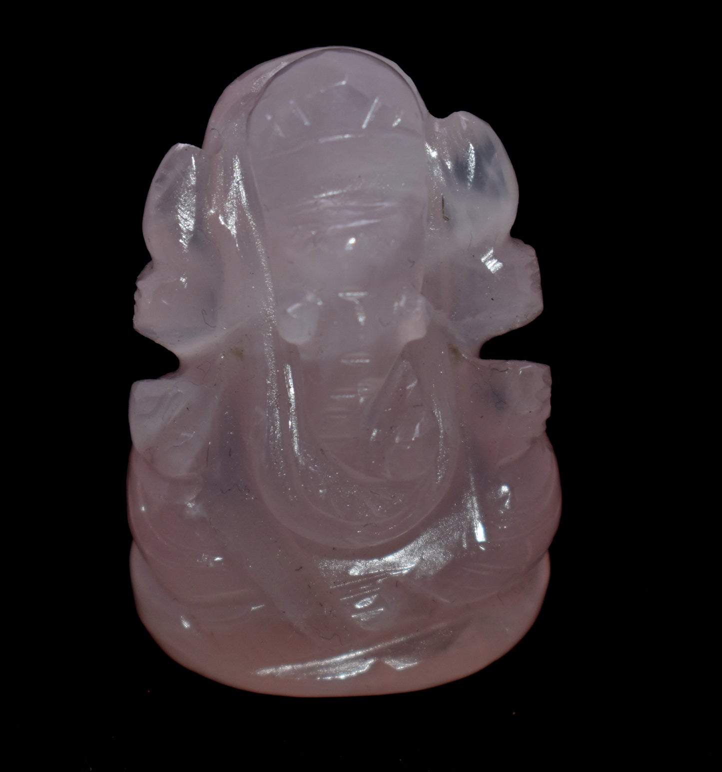 Rose Quartz Gemstone Ganesh, Spiritual Home Decor, Healing Crystals Figurine, Positive Energy,