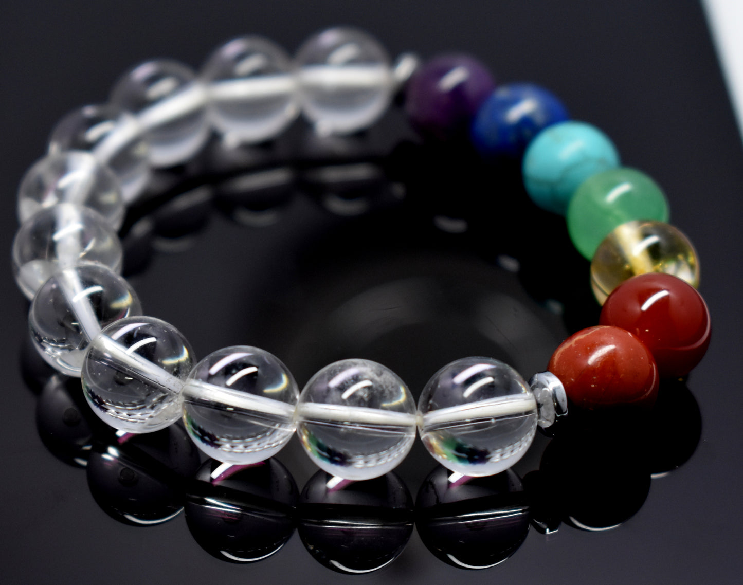 Multicolor Gemstone Seven Chakra Bracelet (for Men and Women)