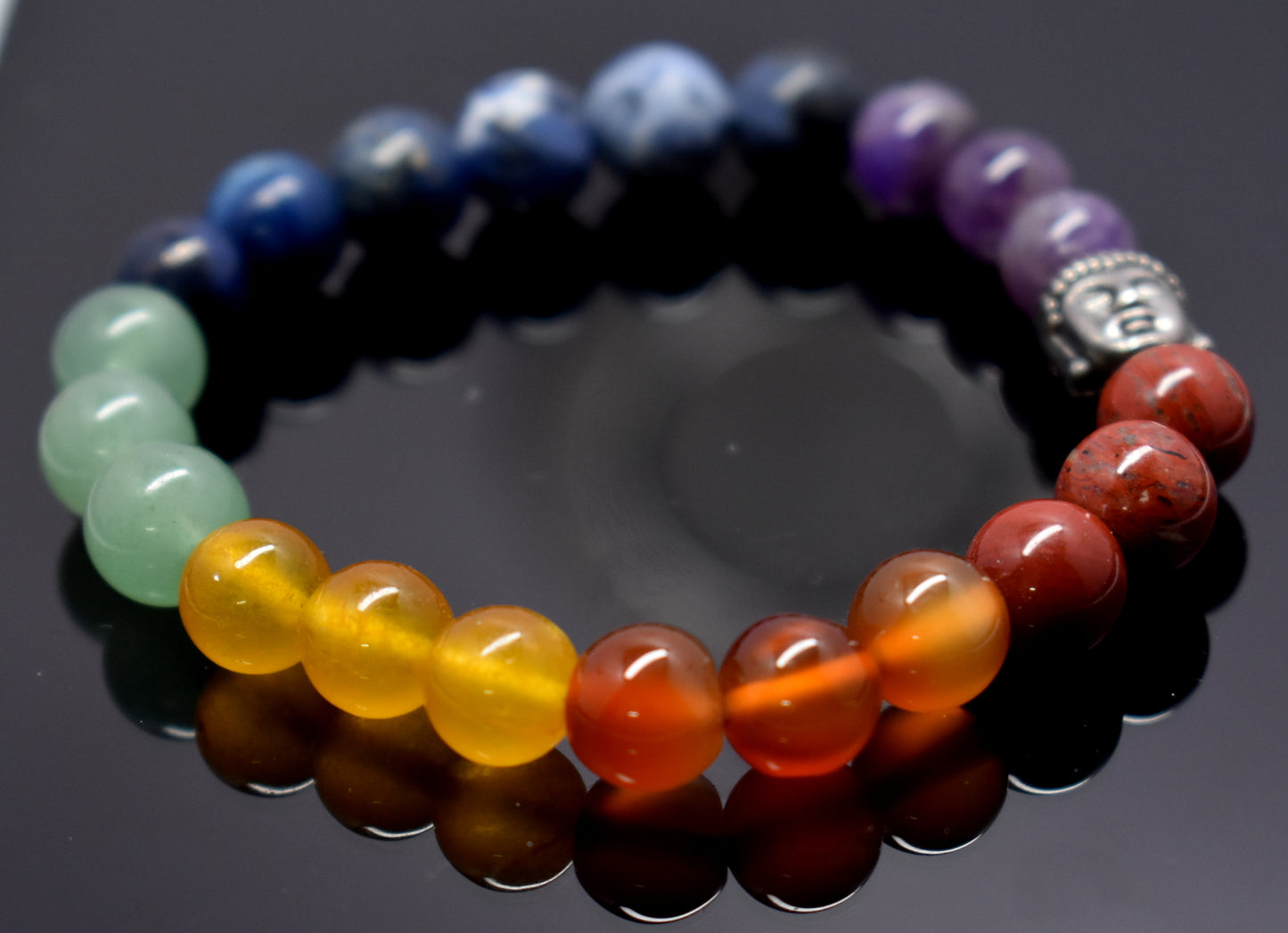 7 Chakra Crystal Adjustable Bracelet, Women & Men,