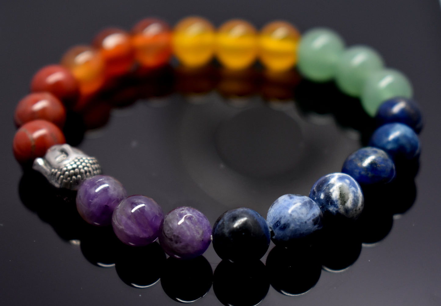 Chakra Jewelry Crystal Bracelet, Women & Mens Bead Bracelet,