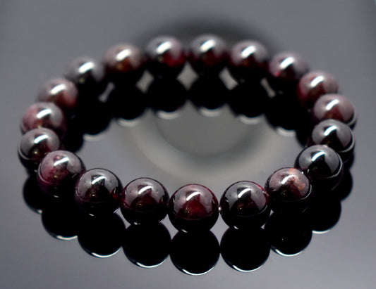 Garnet Beaded Bracelet, Handmade