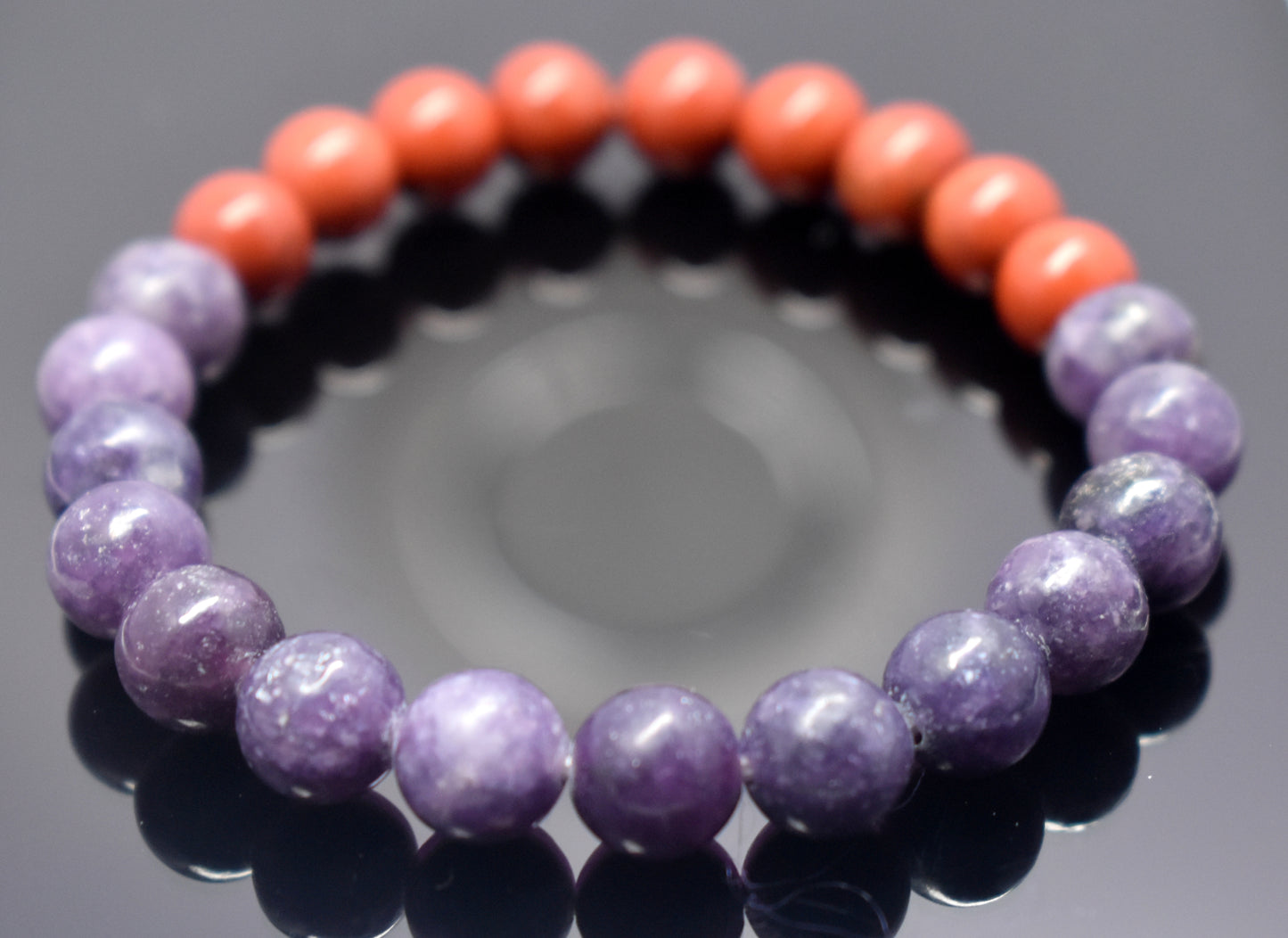 Confidence + Self Love Healing Crystal Bracelet | Red Jasper, Lepidolite, Bracelet