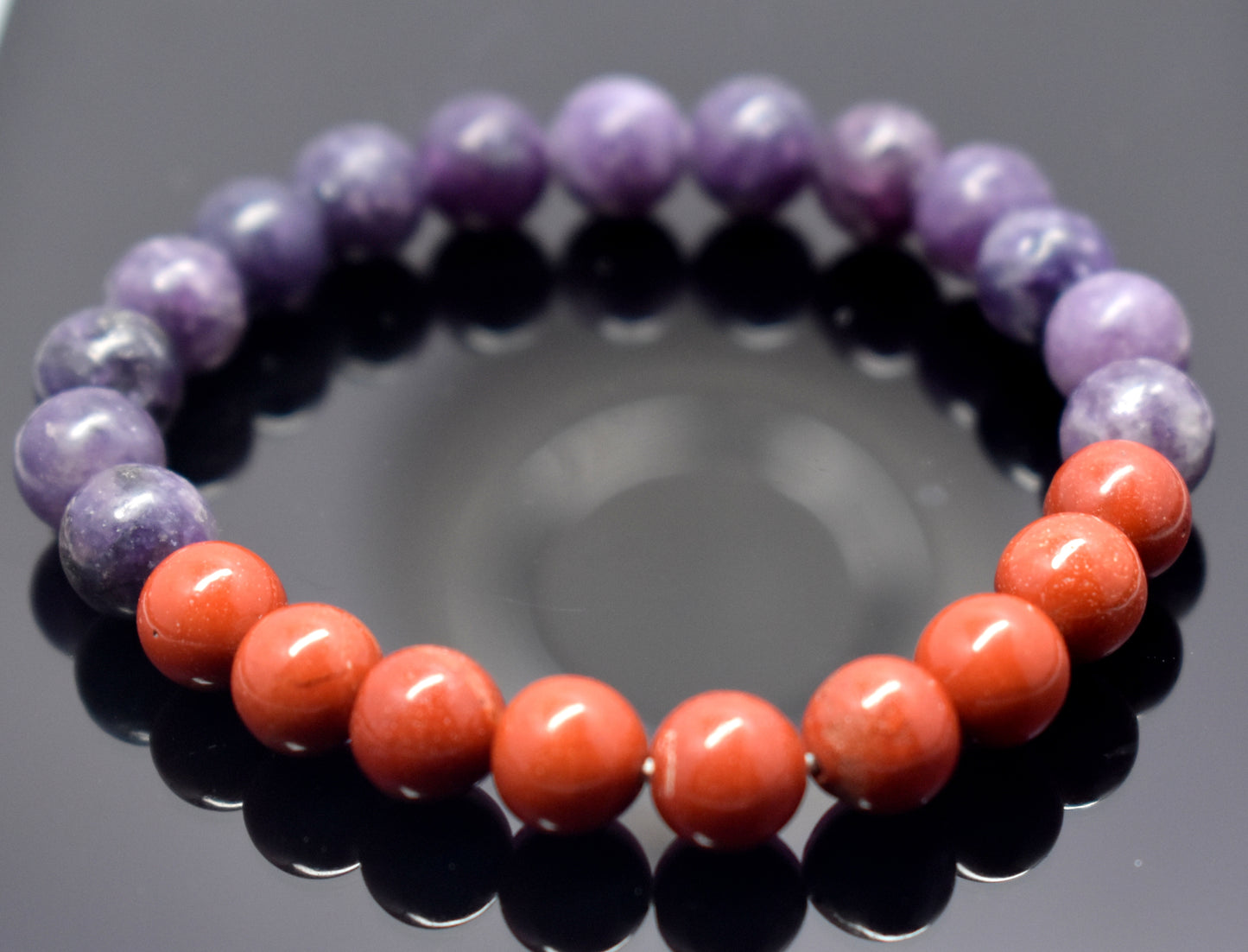 Confidence + Self Love Healing Crystal Bracelet | Red Jasper, Lepidolite, Bracelet