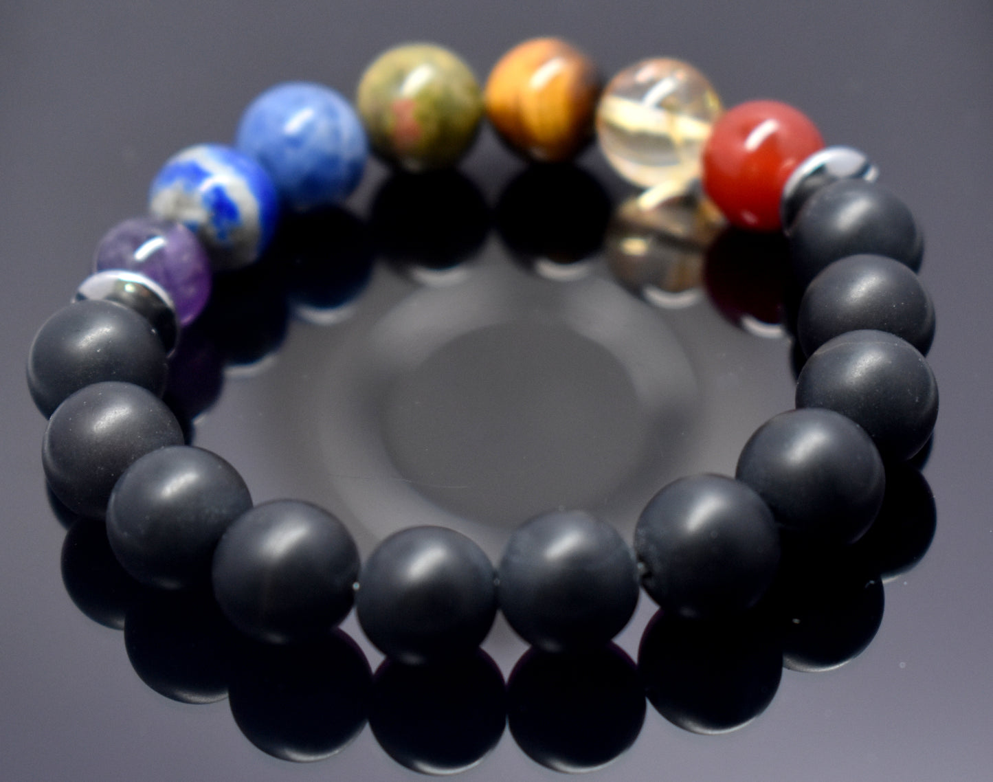 Chakra Zodiac Bracelet - Lava Rock Gemstone Bracelet Chakra Jewelry, Chakra Bracelet, 7 Chakra Stones, Spiritual Jewelry,