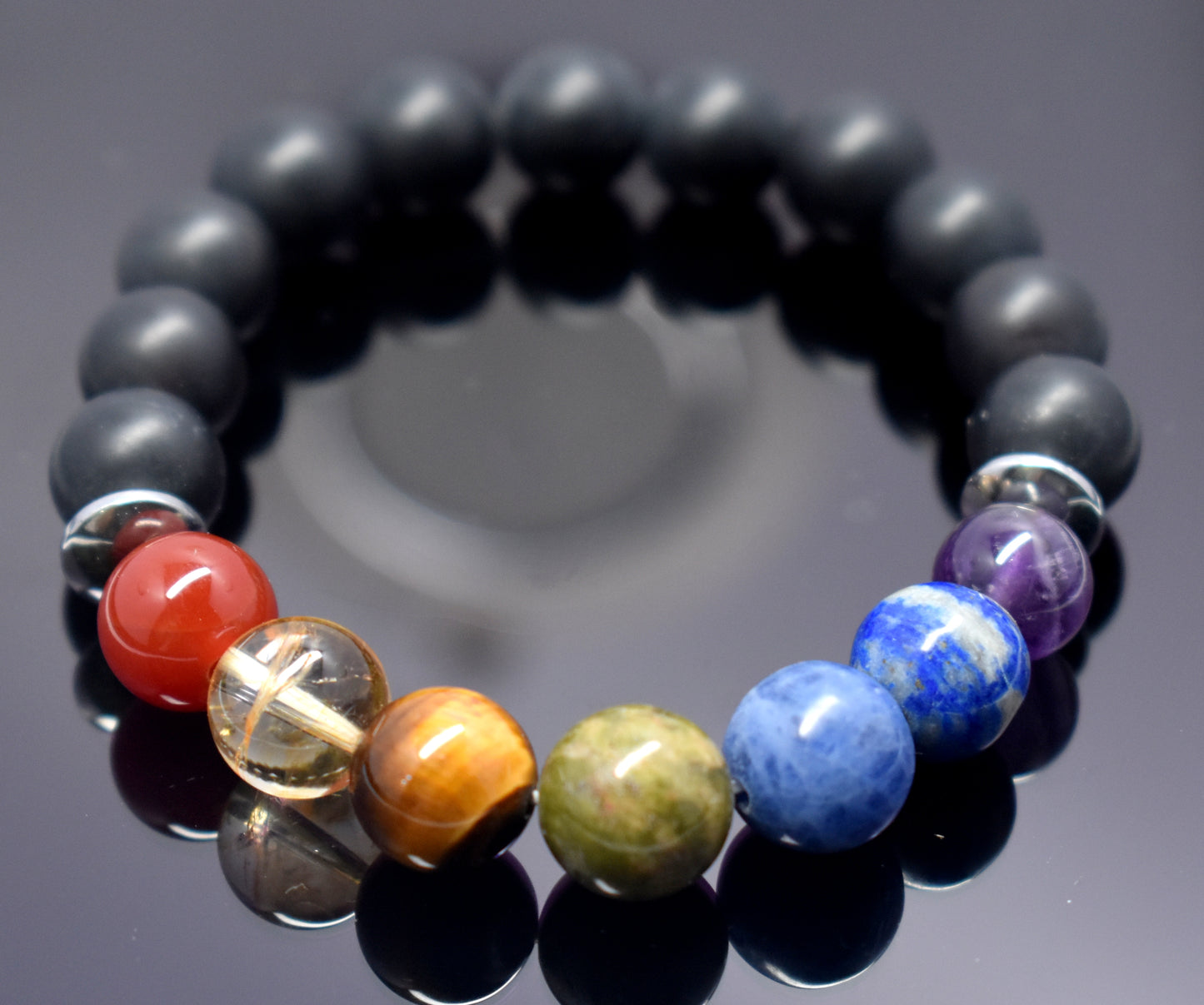 Chakra Zodiac Bracelet - Lava Rock Gemstone Bracelet Chakra Jewelry, Chakra Bracelet, 7 Chakra Stones, Spiritual Jewelry,