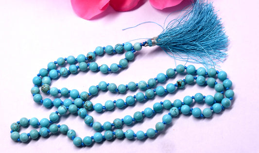 Turquoise {Firoza} Knotted Bead Mala