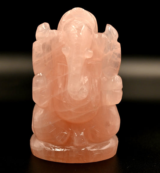 Rose Quartz Ganesh 381 Gram