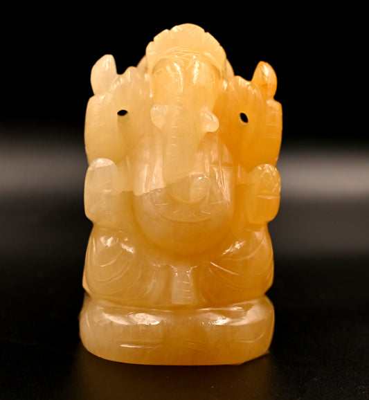 Yellow Aventurine Ganesh 410 Gram