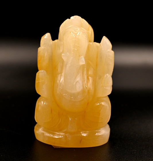 Yellow Aventurine Ganesh 263 Gram