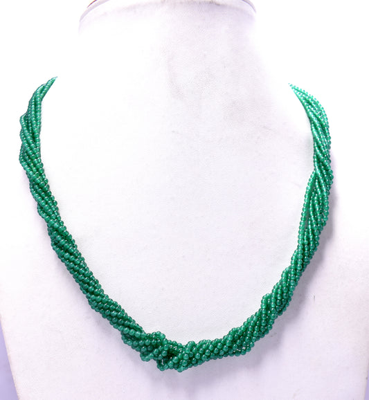 Elegant 8-line necklace featuring smooth green onyx beads, weighing 31 grams, perfect for chic, layered looks.
#GreenOnyx #OnyxNecklace #GemstoneJewelry #PlainBeads #ChicJewelry #StylishNecklace






