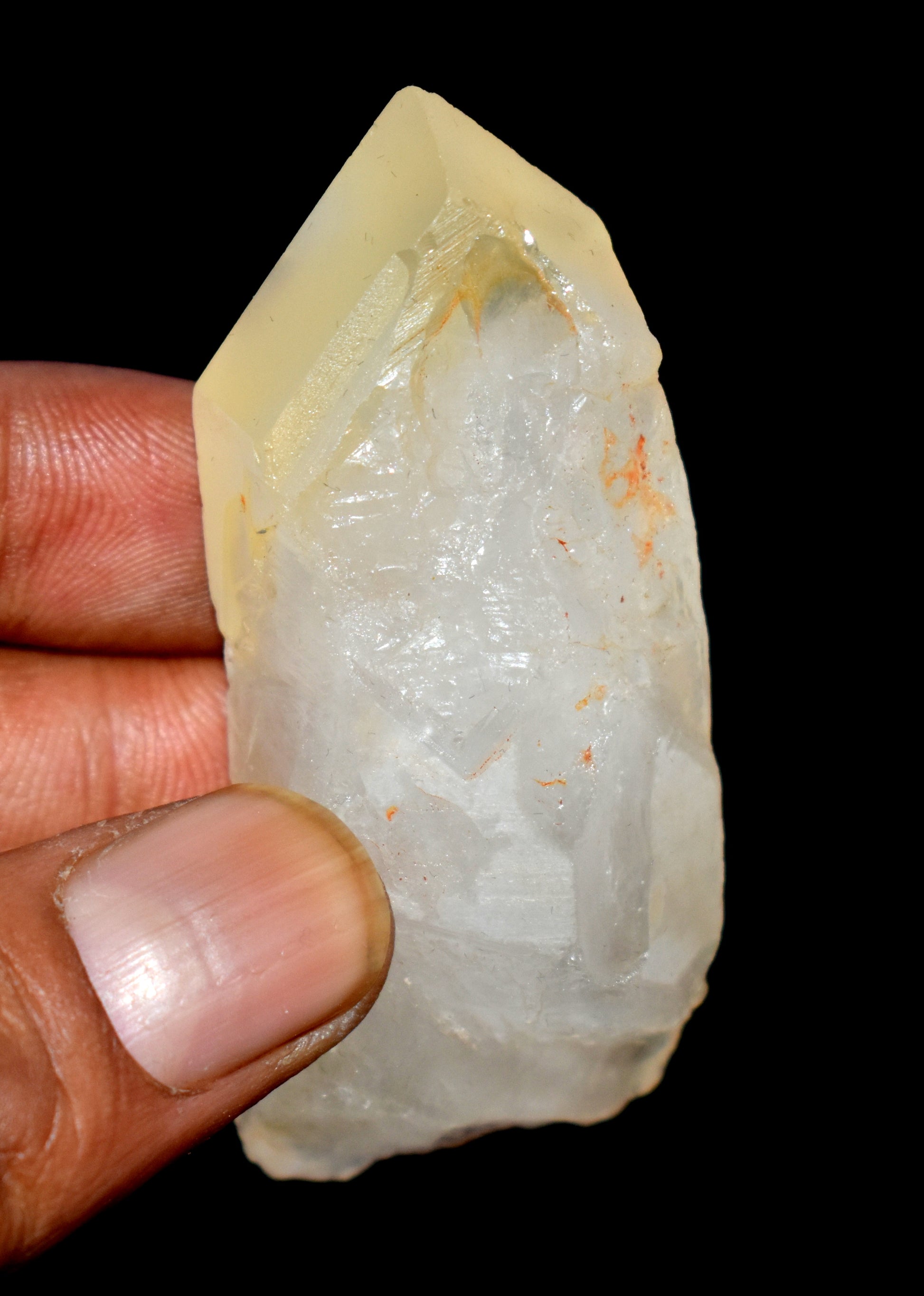 Elegant Lemurian Quartz Crystal – Enhances Spiritual Awareness and Intuition #LemurianQuartz #SpiritualAwareness #CrystalHealing #NaturalQuartz #IntuitionBoost