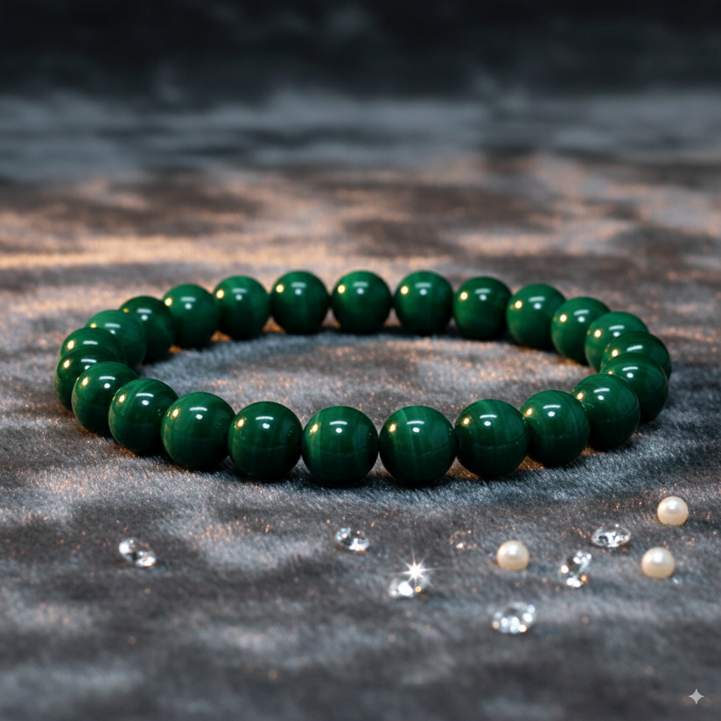 Malachite Bracelet 8 mm  size