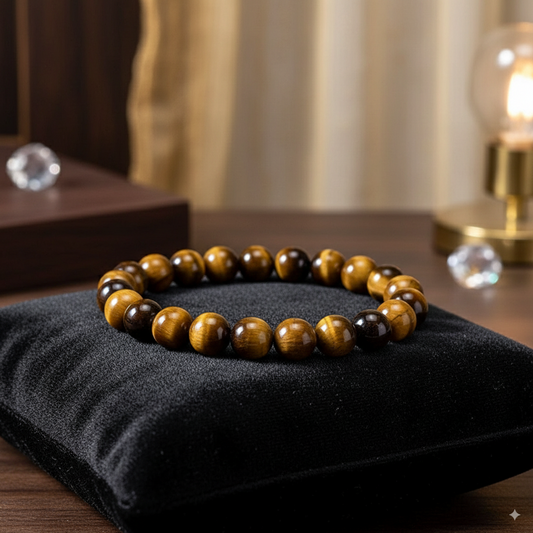 Tiger Eye Adjustable Bracelet,  8 MM Size