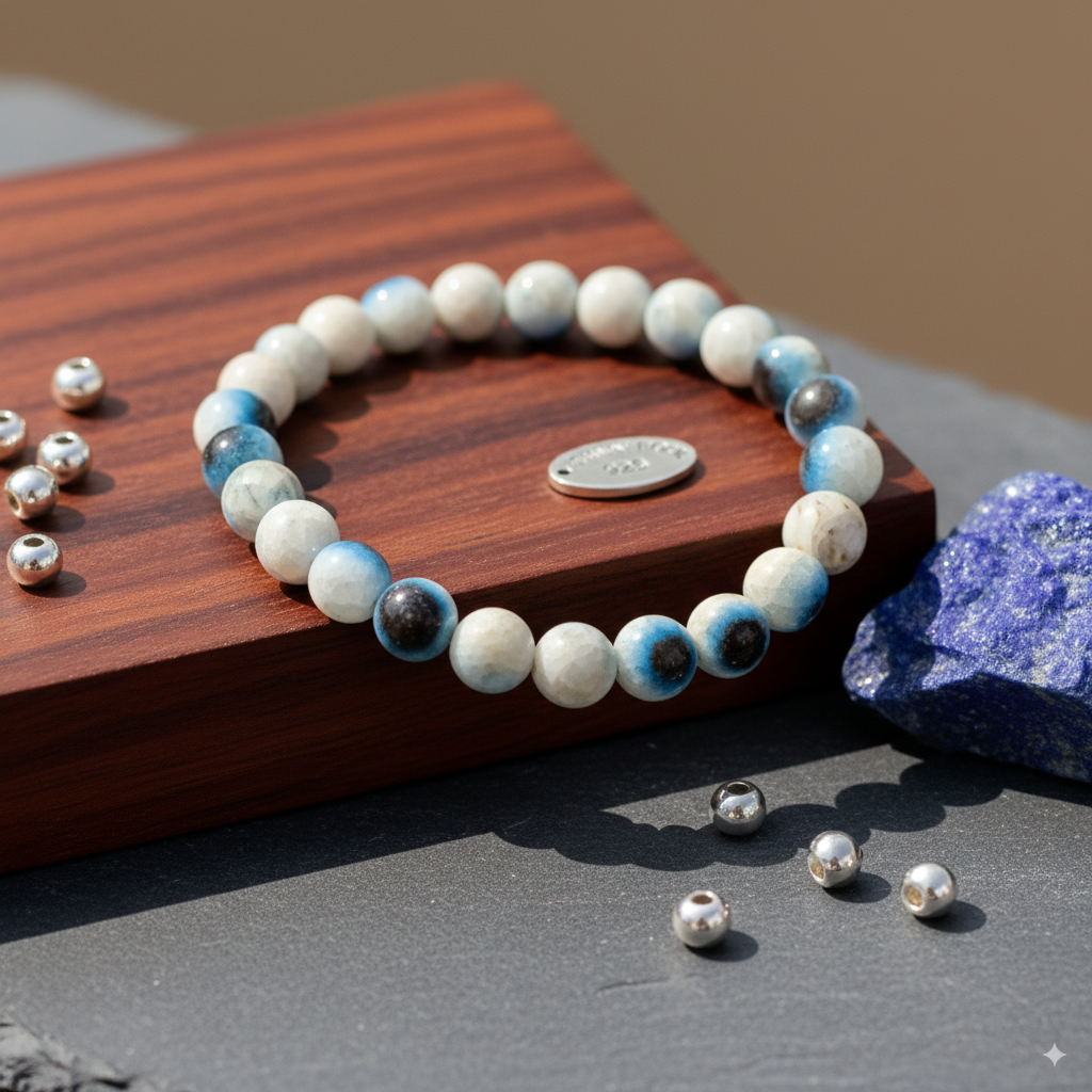 Evil Eye Bracelet 13 MM Size | Ice Glacierite Bracelet