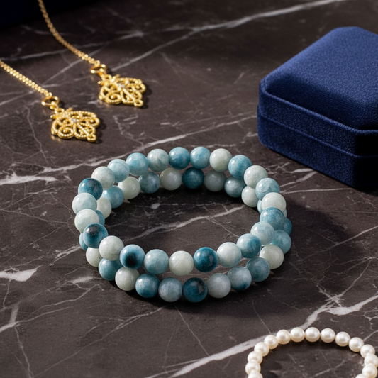 Evil Eye Bracelet 8 MM Size | Ice Glacierite Bracelet