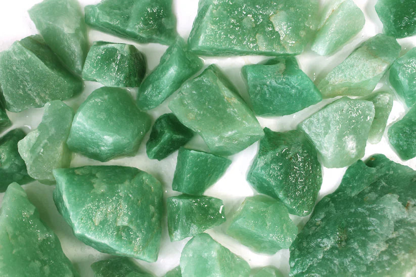 Green Aventurine Bracelet with Natural Raw Crystal – Healing, Balance & Prosperity