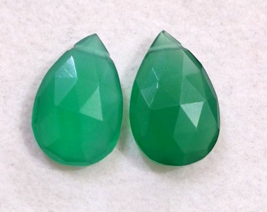 Green Onyx Briolette Cut Drilled Loose Pair Gemstones – Elegant and Versatile #GreenOnyx #BrioletteGemstones #LooseGemstones #ElegantJewelry #VersatileDesign