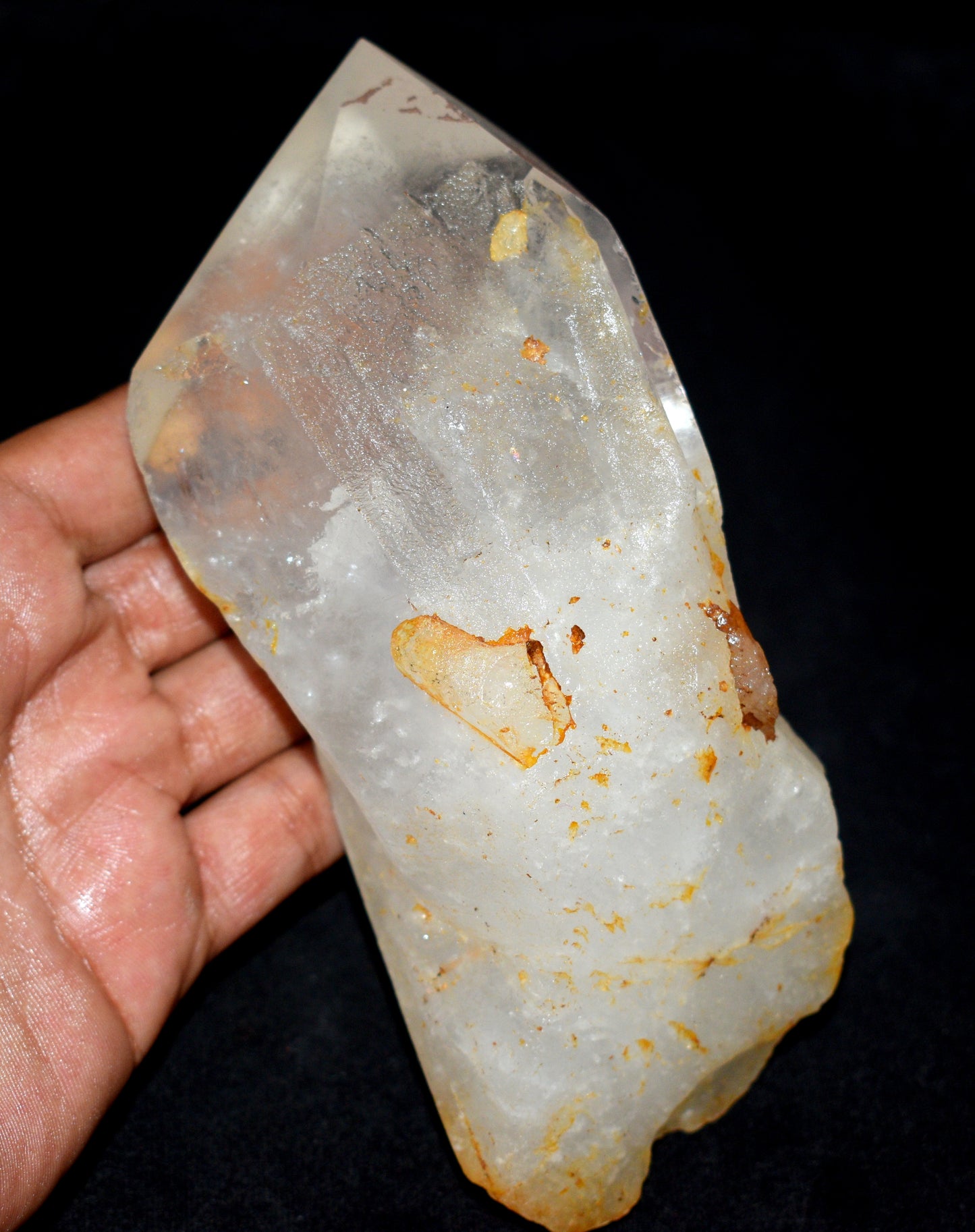 Very Rare Big Size Lemurian Quartz Crystal – Clear Energizing- {Weight- 963.70 Gram},