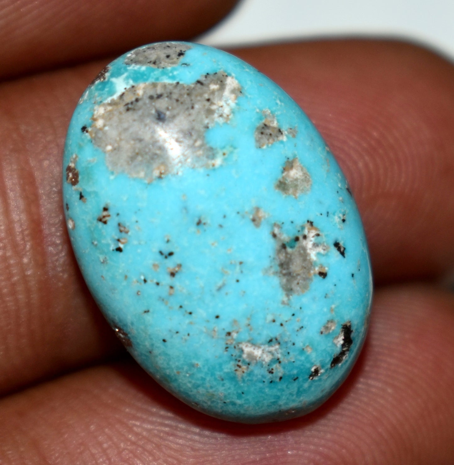 Beautiful Irani Turquoise {Firoza} Cabochon Gemstone, {Weight- 17.20 Carat}, Size-20x14x7mm