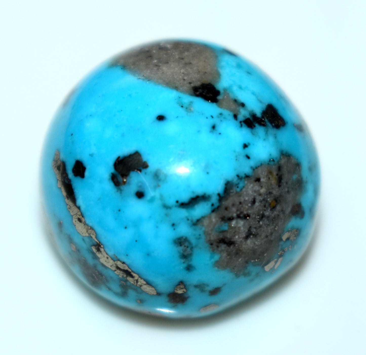 Natural Irani Turquoise {Firoza} Cabochon Gemstone, {Weight- 35.10 Carat}, Size-17x17x3mm