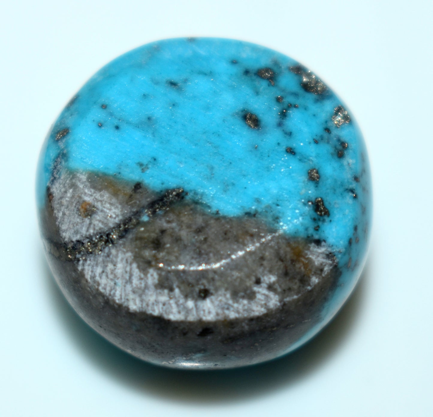 Natural Irani Turquoise {Firoza} Cabochon Gemstone, {Weight- 35.10 Carat}, Size-17x17x3mm