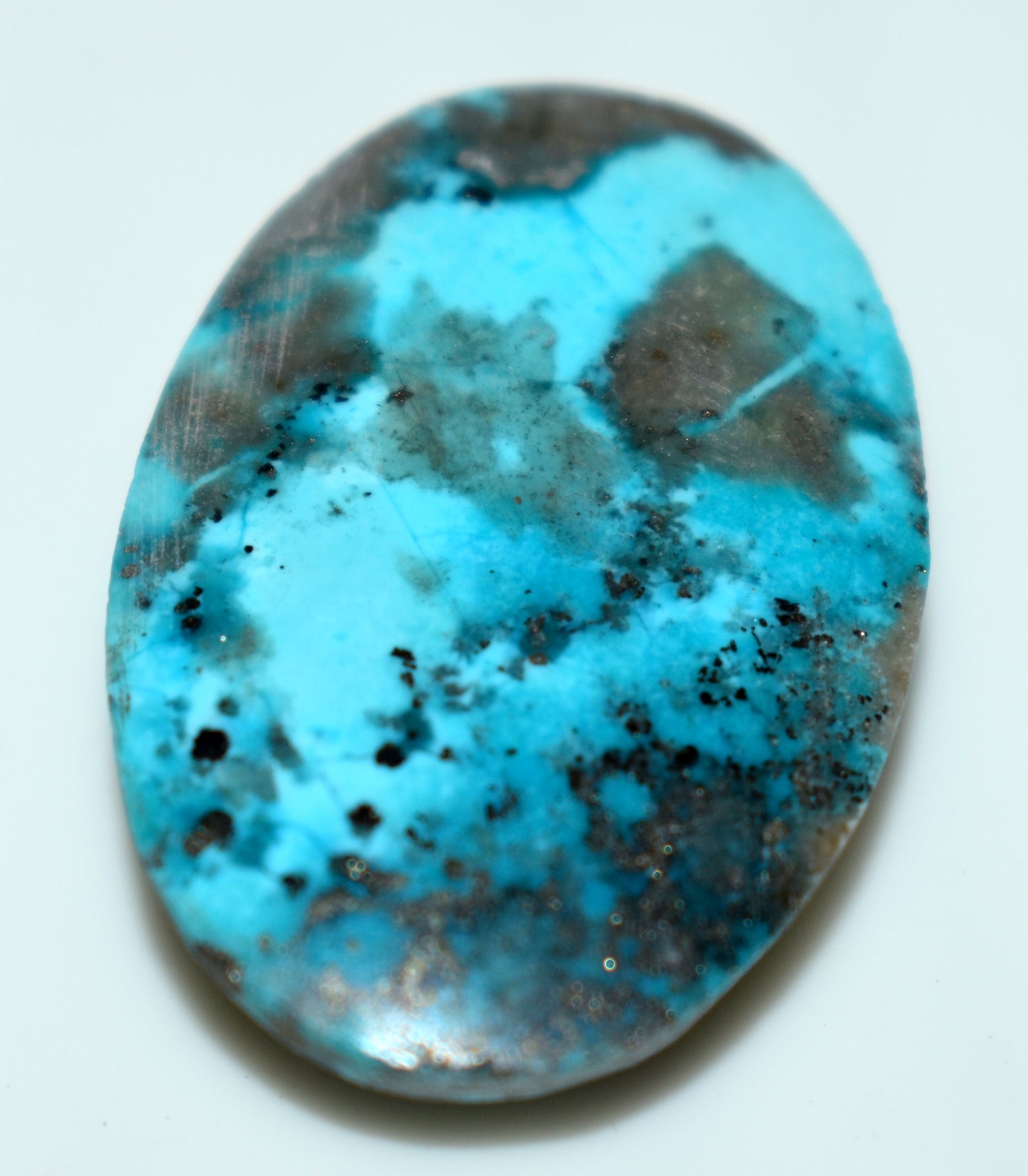 Natural Irani Turquoise {Firoza} Cabochon Gemstone, {Weight- 45.80 Carat}, Size-21x31.5x8.5mm