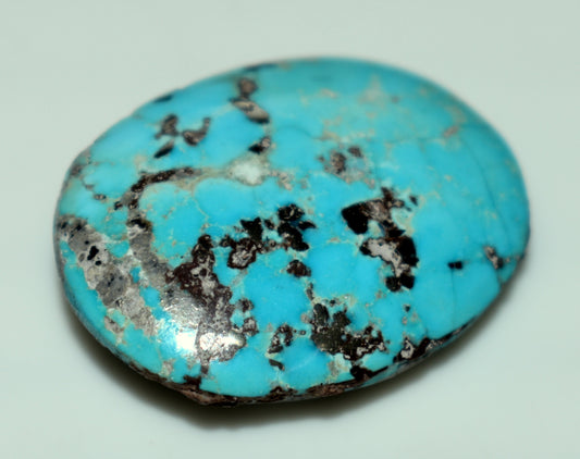 Natural Irani Turquoise {Firoza} Cabochon Gemstone, {Weight- 46.85 Carat}, Size-23x29.5x9.5mm