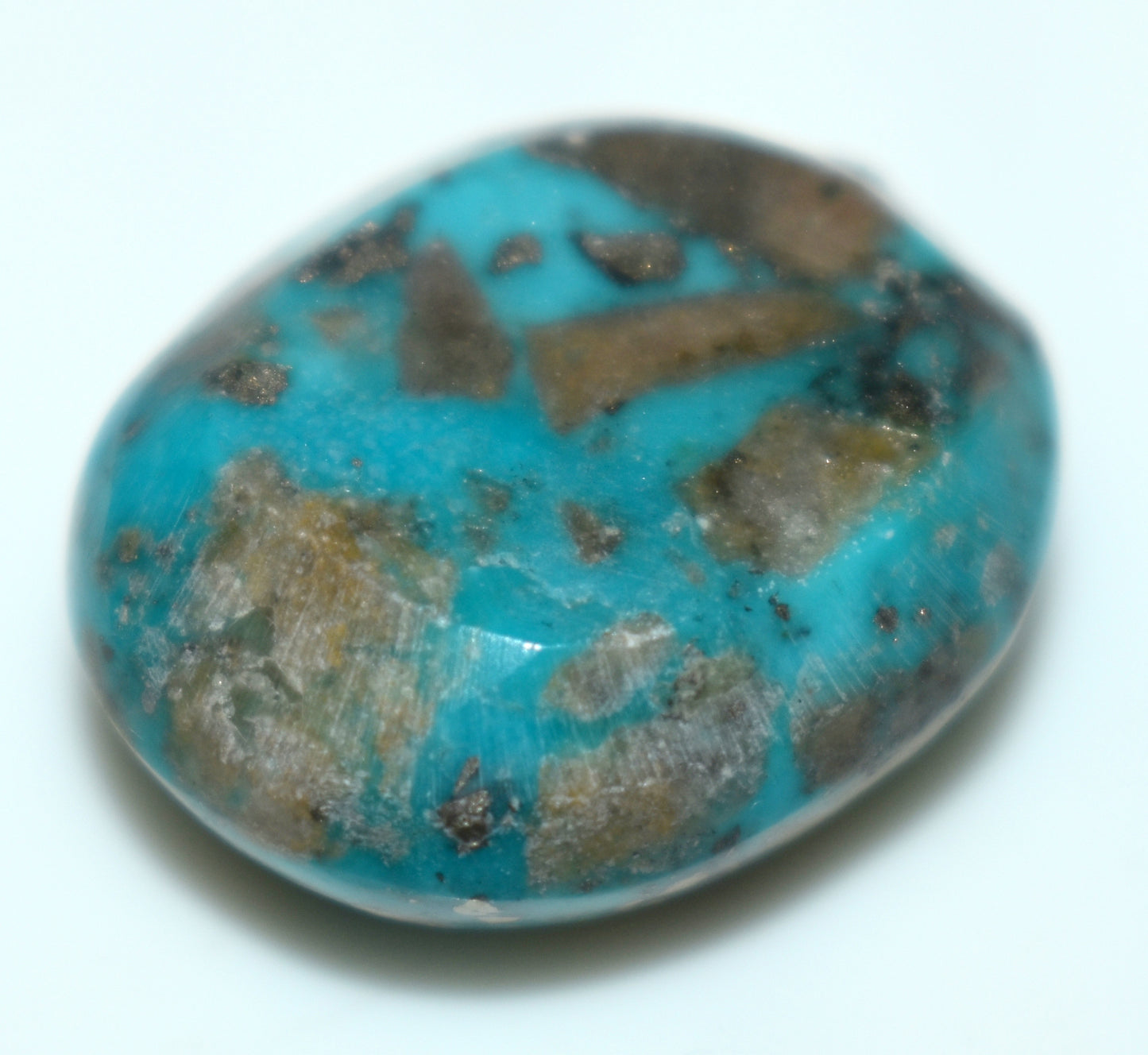 Irani Turquoise {Firoza} Cabochon Gemstone, {Weight- 19.40 Carat}, Size-15x18.5x9mm