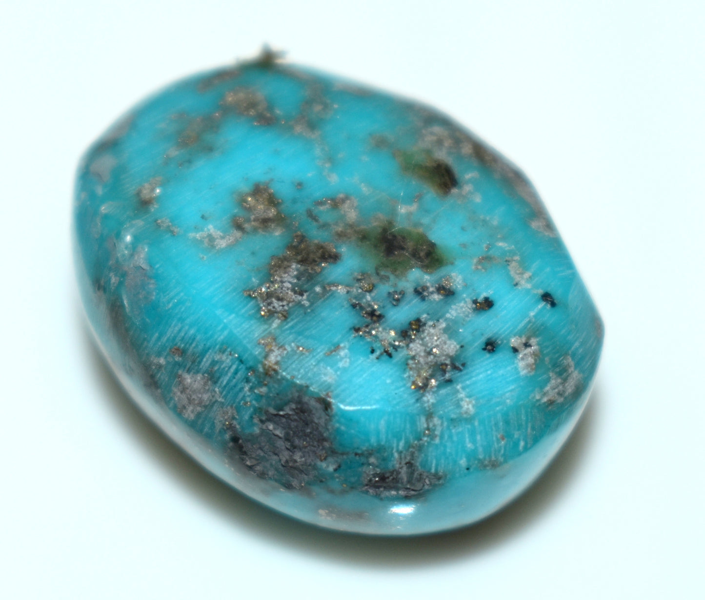 Irani Turquoise {Firoza} Cabochon Gemstone, {Weight- 30.40 Carat}, Size-22x16x12mm