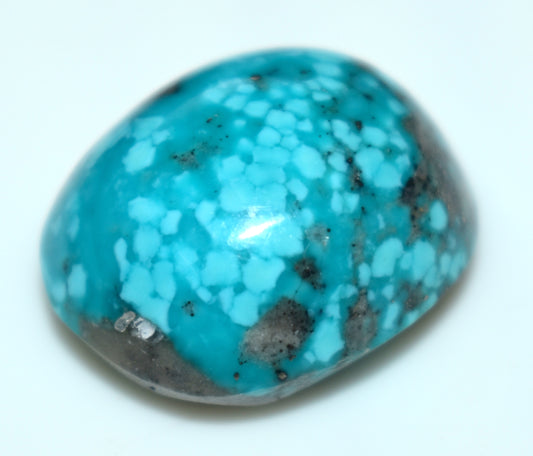 Natural Irani Turquoise {Firoza} Cabochon Gemstone, {Weight- 23.60 Carat}, Size-19.5x16x9mm