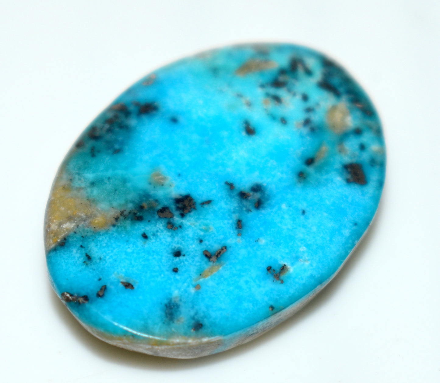 Irani Turquoise {Firoza} Cabochon Gemstone, {Weight- 29.40 Carat}, Size-27x19x7mm