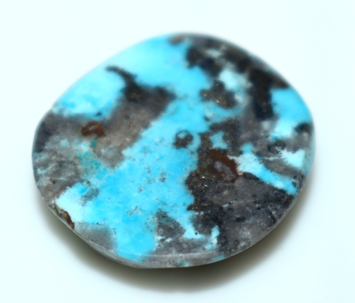 Natural Irani Turquoise {Firoza} Cabochon Gemstone, {Weight- 15.00 Carat}, Size-17x18x5.5mm