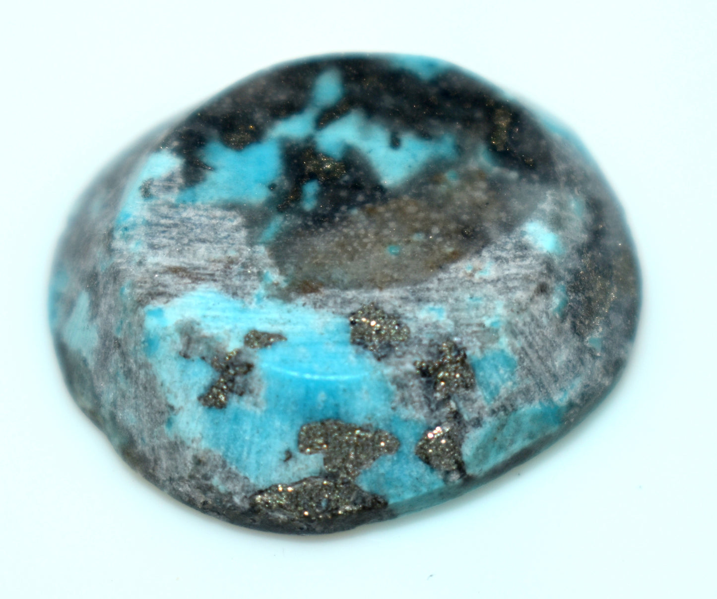 Natural Irani Turquoise {Firoza} Cabochon Gemstone, {Weight- 15.00 Carat}, Size-17x18x5.5mm