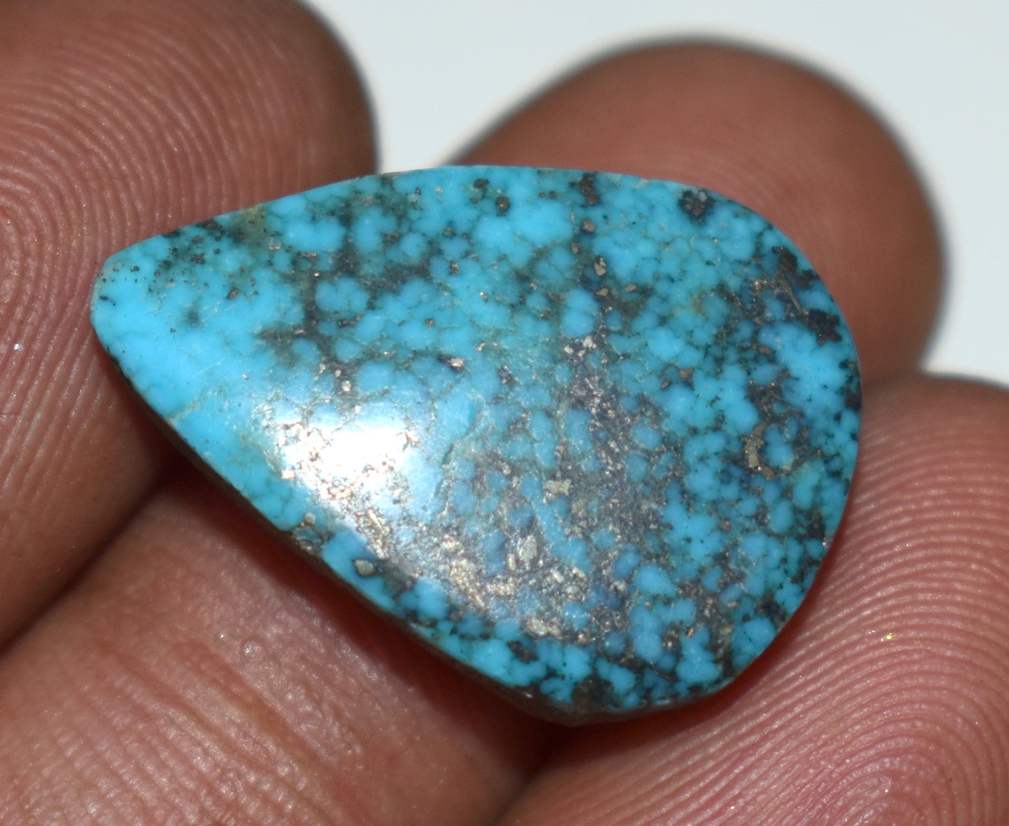 Beautiful Irani Turquoise {Firoza} Cabochon Gemstone, {Weight- 24.30 Carat}, Size-15x21.5x6.5mm