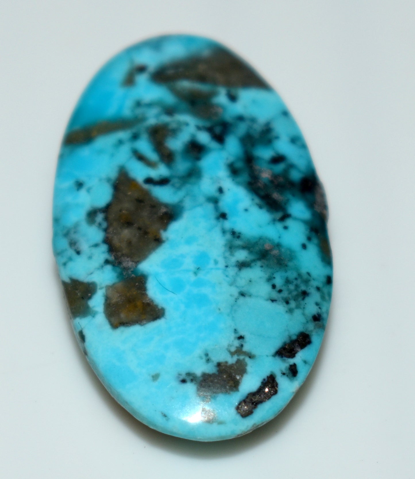 Beautiful Irani Turquoise {Firoza} Cabochon Gemstone, {Weight- 26.40 Carat}, Size-17x29.5x7.5mm