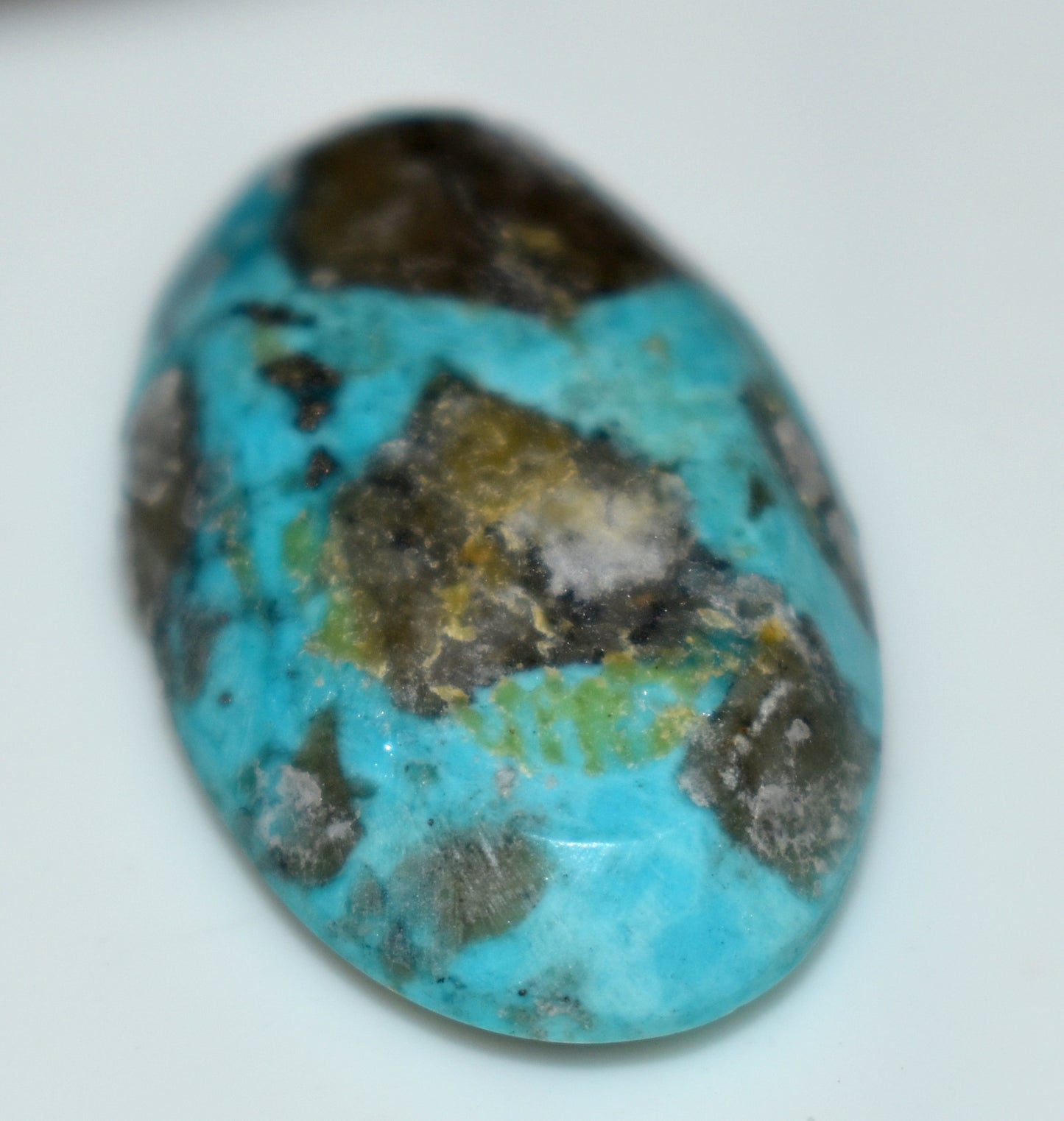 Beautiful Irani Turquoise {Firoza} Cabochon Gemstone, {Weight- 26.40 Carat}, Size-17x29.5x7.5mm