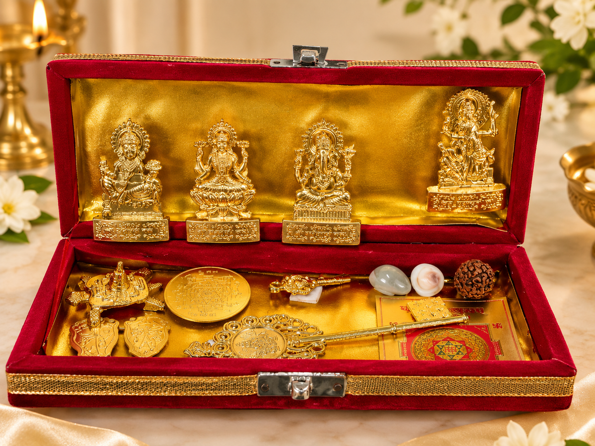 Lakshmi Kuber Yantra Box for Wealth, Prosperity & Puja