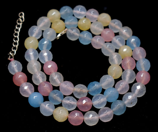 Multi Color Stone Round Faceted Cut Bead Necklace Weight 76.85 Gram Length 23 Inches
#MultiColorStone #BeadNecklace #FacetedBeads #GemstoneJewelry #NecklaceDesign #HealingJewelry #Beadwork #RoundBeads #CrystalNecklace #NaturalGemstones #JewelryCollection 