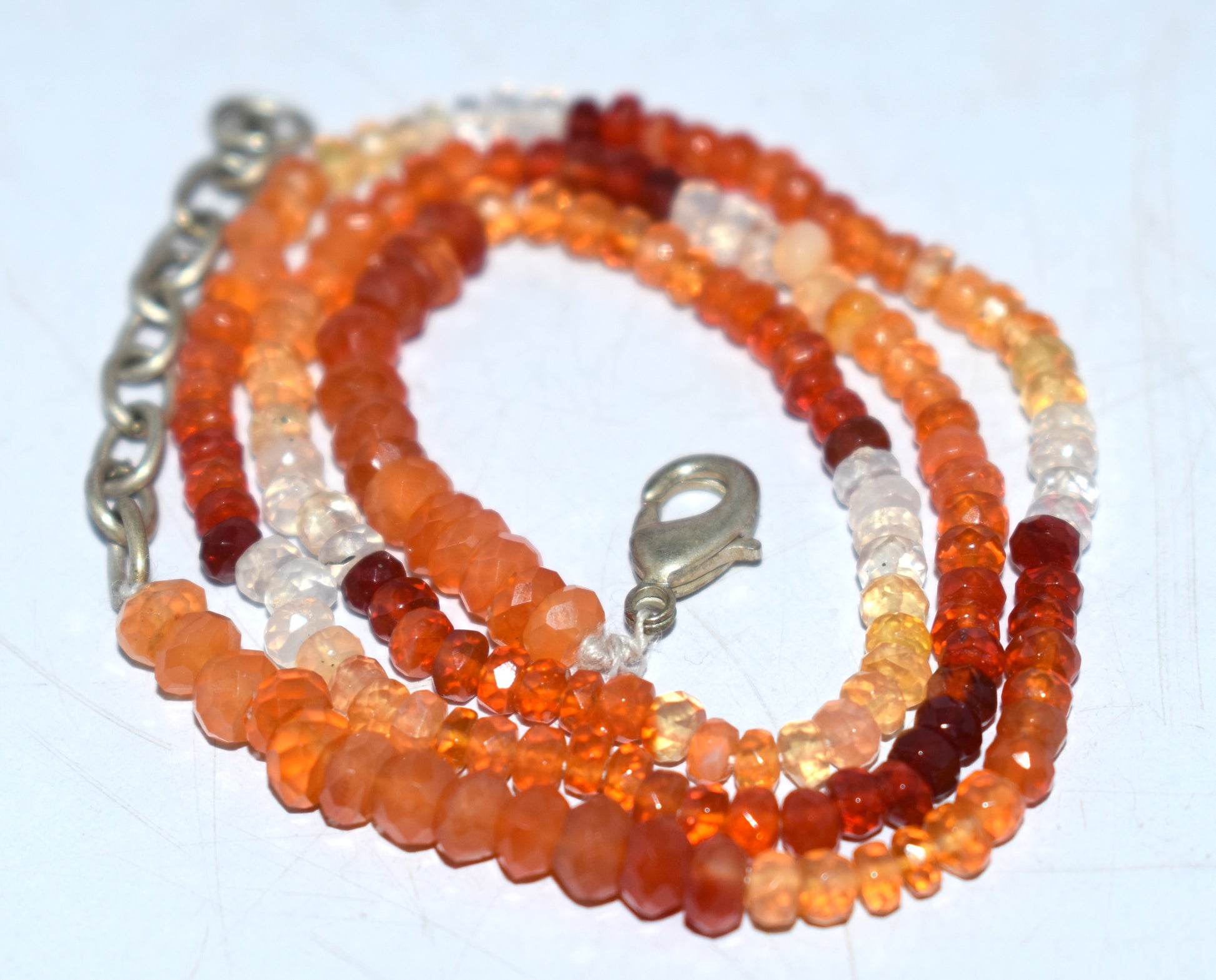 Natural Opal and Carnelian Round Faceted Bead Necklace - Healing Jewelry for Creativity and Passion #OpalCarnelianNecklace #OpalBeads #CarnelianBeads #HealingJewelry #CreativityCrystals #PassionStones #CrystalJewelry #EnergyHealing #NaturalOpal #NaturalCarnelian #HealingStones #ChakraHealing