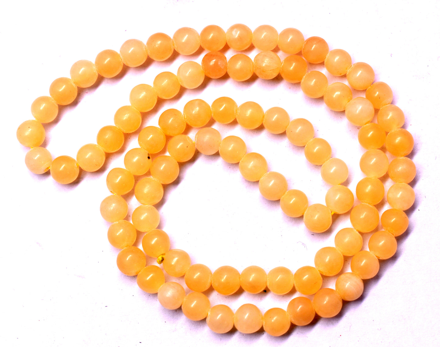  Natural Yellow Calcite Bead Mala – Promotes Positivity, Confidence, and Creativity #YellowCalcite #Positivity #Confidence #CrystalHealing #Mala