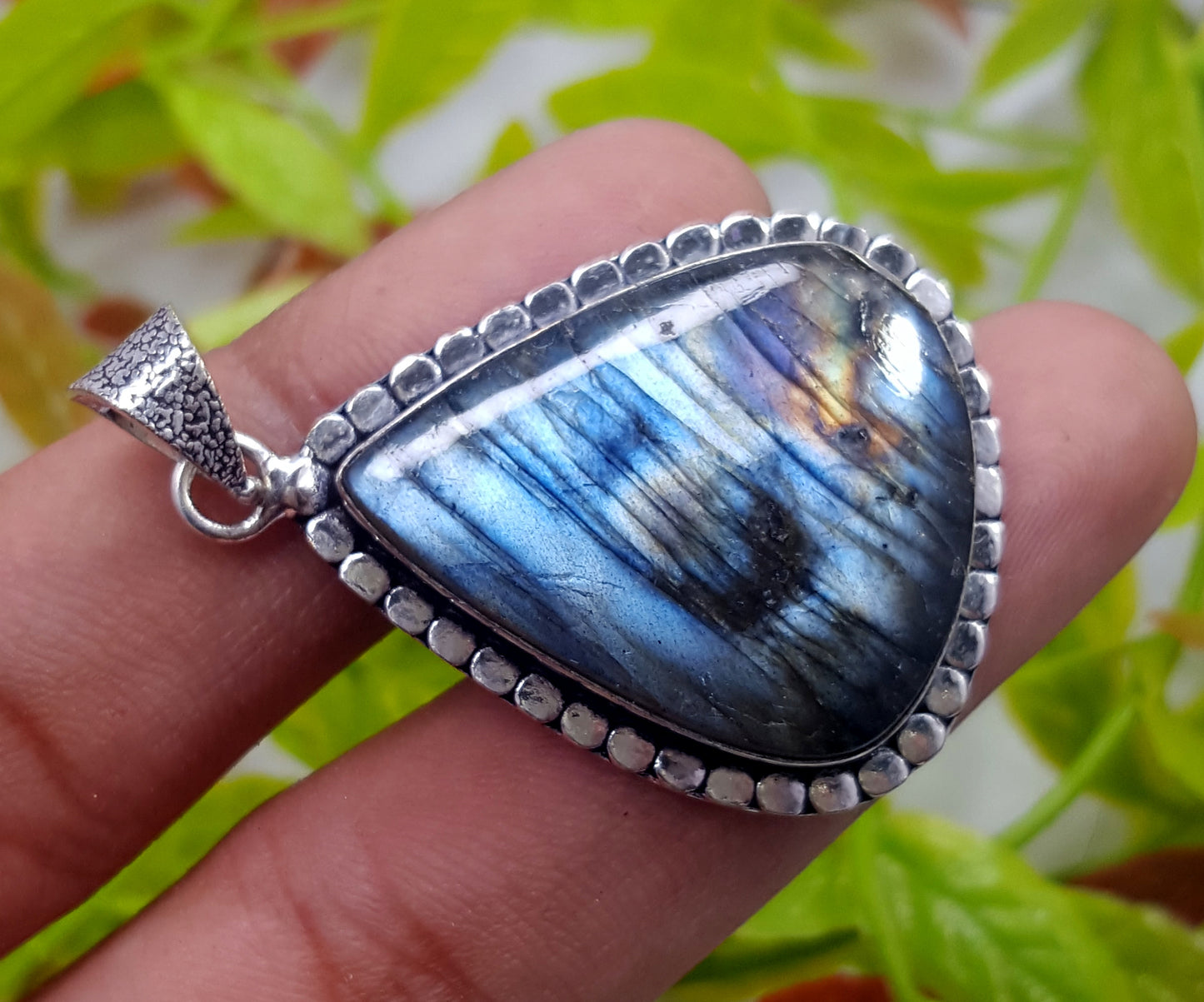 Natural Multi Fire Labradorite Gemstone Pendant, Handmade Pendant, Labradorite Jewelry,