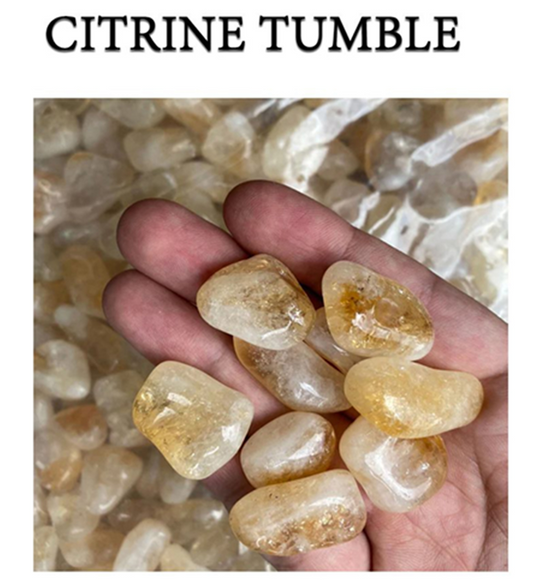 Natural Citrine tumbled crystals / Premium Tumbled Gemstones / Pocket crystals / Money crystal / Home decor / Polished Citrine / Healing