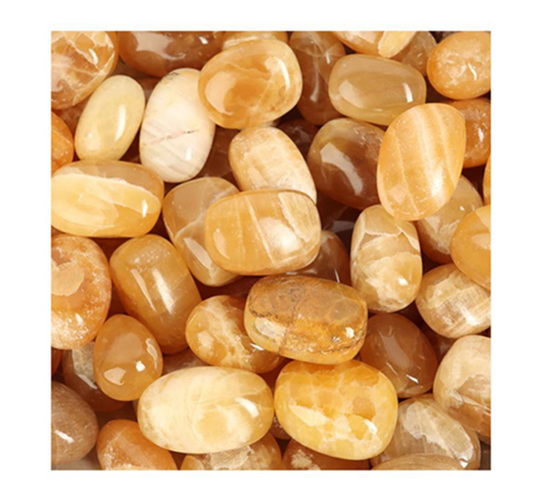 Yellow Calcite Tumbled Stone - Lemon Calcite Crystals - Solar Plexus - Yello Stone - Healing Crystals -