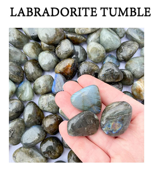 Labradorite Tumble Rocks, Labradorite Quartz Pocket Stone, Crystal Tumble Rocks,