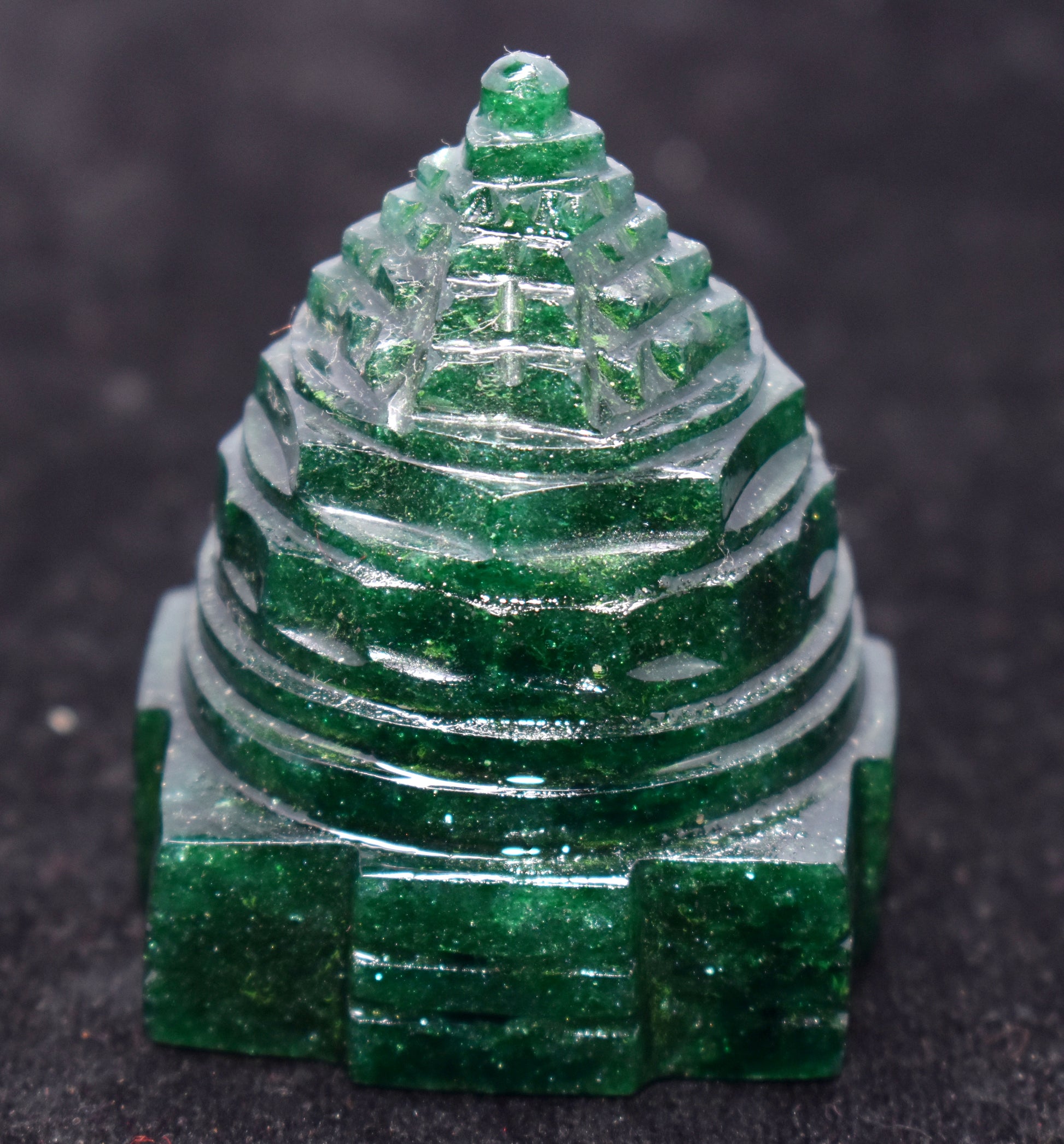 Shri Yantra in Natural Green Aventurine Stone – Meru Yantra for Prosperity, Abundance, and Spiritual Growth. Perfect Puja Item and Lucky Charm #ShriYantra #GreenAventurine #MeruYantra #PujaItems #SpiritualTools