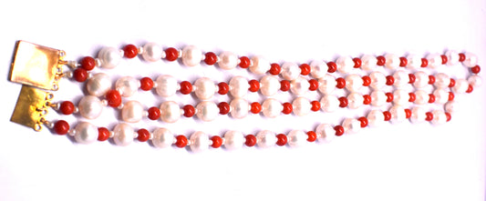 This beautiful necklace features Coral and Pearl beads (6mm to 10x11.5mm) with a secure lock closure.
 #CoralNecklace #PearlJewelry #GemstoneNecklace #HealingCrystals #ElegantJewelry #NaturalJewelry #FashionJewelry






