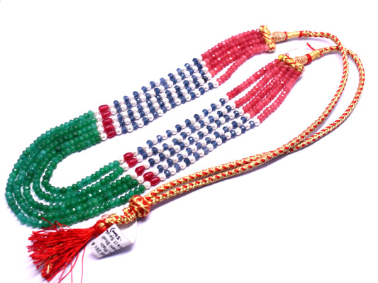 This stylish necklace features 4.5mm faceted beads with vibrant multi-color mix and a tassel.
 #FacetedBeadNecklace #MultiColorJewelry #TasselNecklace #GemstoneJewelry #ColorfulJewelry #FashionJewelry






